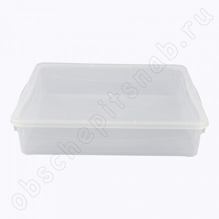 Ящик универсальный пластик 9 л. прозрачный (400*335*85 мм) с крышкой